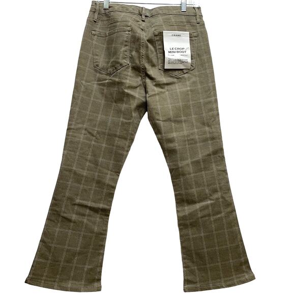 Frame Le Crop Mini Bootcut Skyblue Plaid Women's Jeans Size 29 New With Tags - Picture 3 of 12